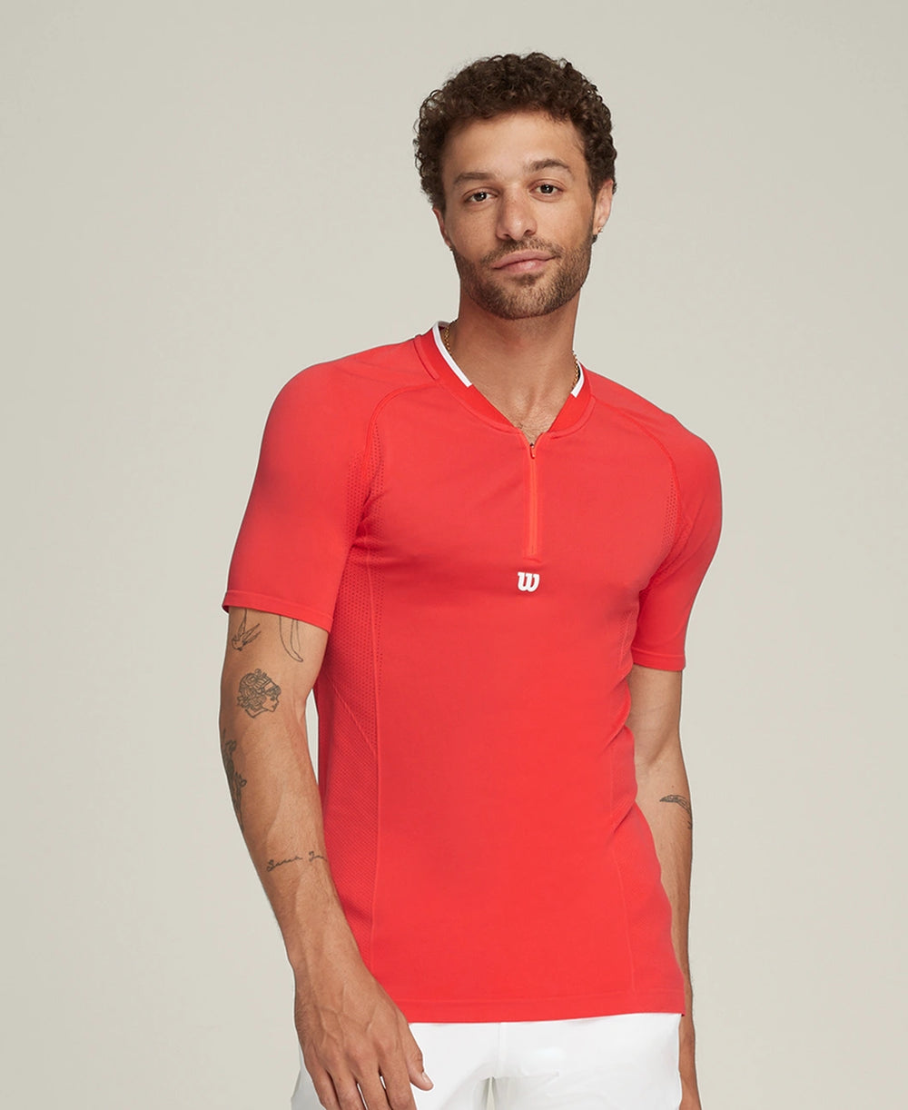 Series Seamless Zip Henley T-shirt