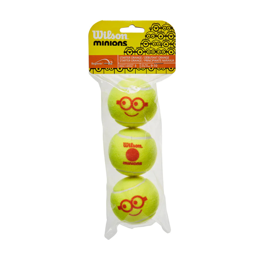 STAGE 2 MINIONS 3-BALL CAN TENNIS BALLS - WilsonME