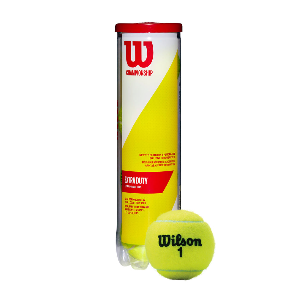CHAMP EXTRA DUTY 4-BALL 18 CAN CASE TENNIS BALLS - WilsonME