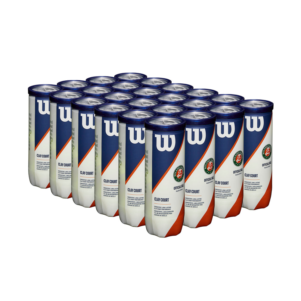 ROLAND GARROS CLAY COURT 3-BALL 24 CAN CASE TENNIS BALLS - WilsonME