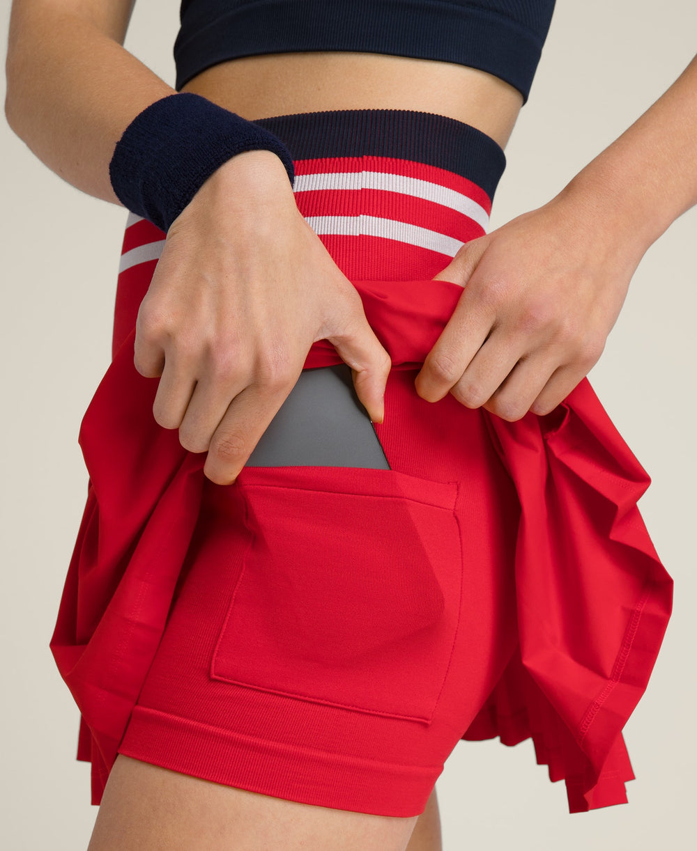 Midtown Tennis Skirt Red - WilsonME