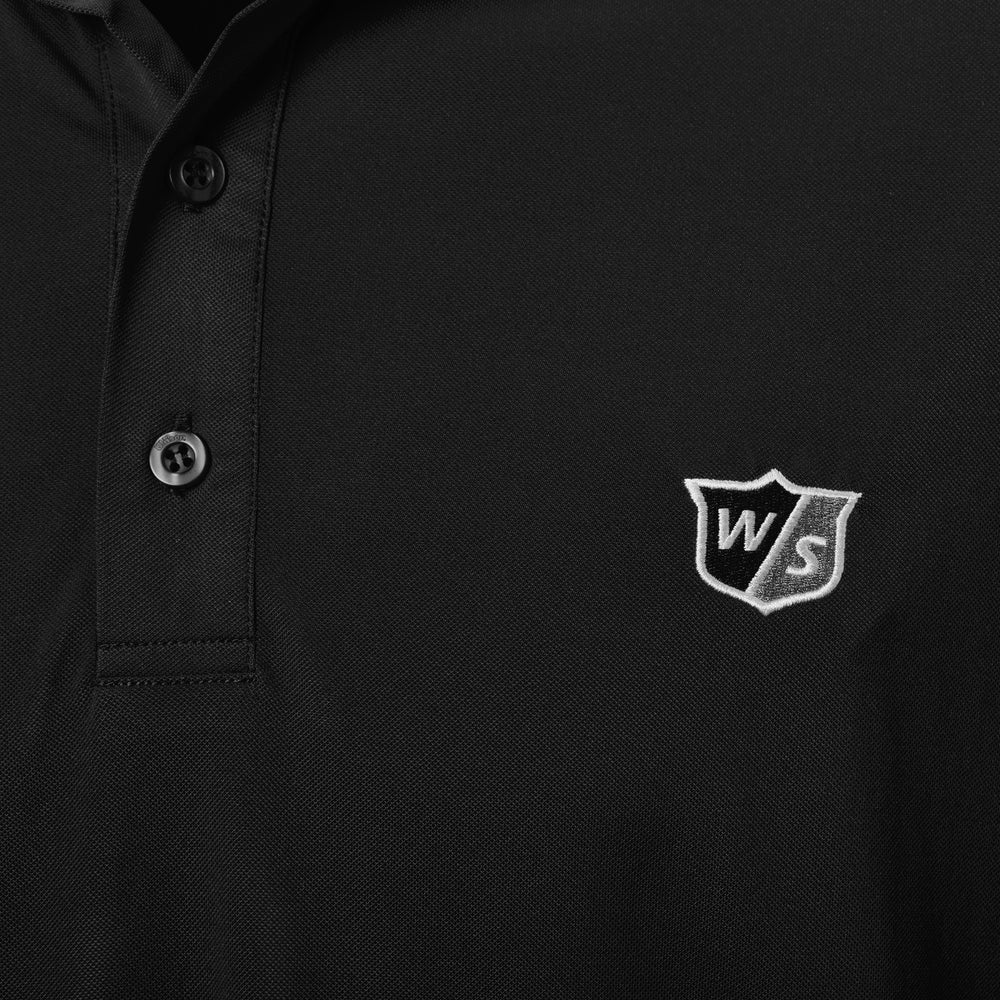 MEN'S CLASSIC GOLF POLO - BLACK - WilsonME